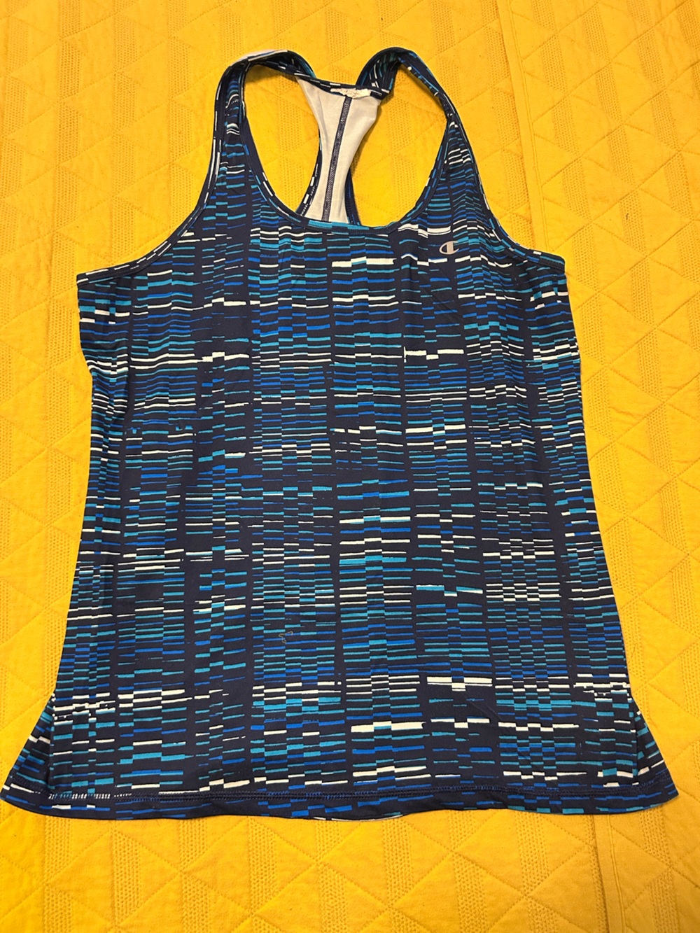 Champion Blue Multi-Stripe Racerback Tank